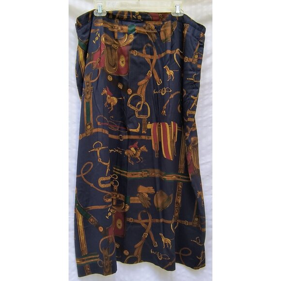 Pendleton Vintage Equestrian Print Rayon Skirt 20W Plus Size - Picture 2 of 8